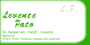 levente pato business card